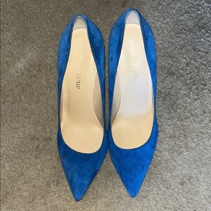 Ivanka Trump Vibrant Blue Suede Heels